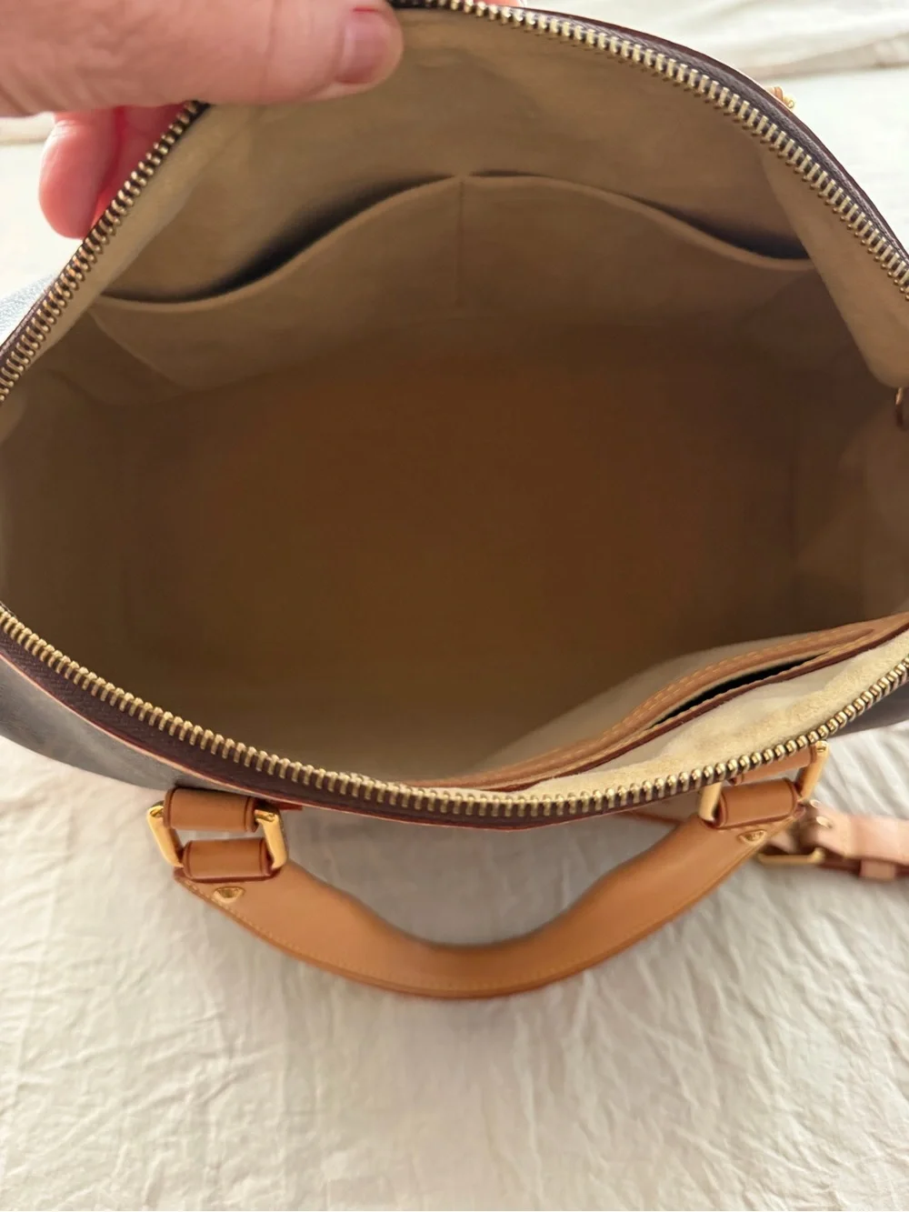 Louis Vuitton Brown Monogram Canvas Retiro PM with Tan Leather Trim
